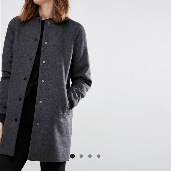 ASOS Vero Moda Long Line Wool Bomber Size XS - Picture 3 of 8